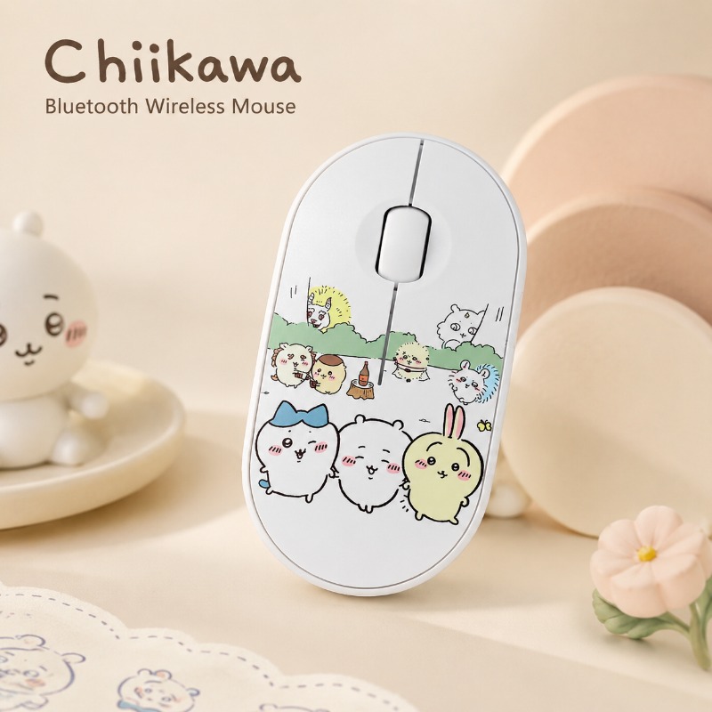 Laptop Tablet Accessories - Cute Chiikawa Bluetooth Wireless Mouse Dual