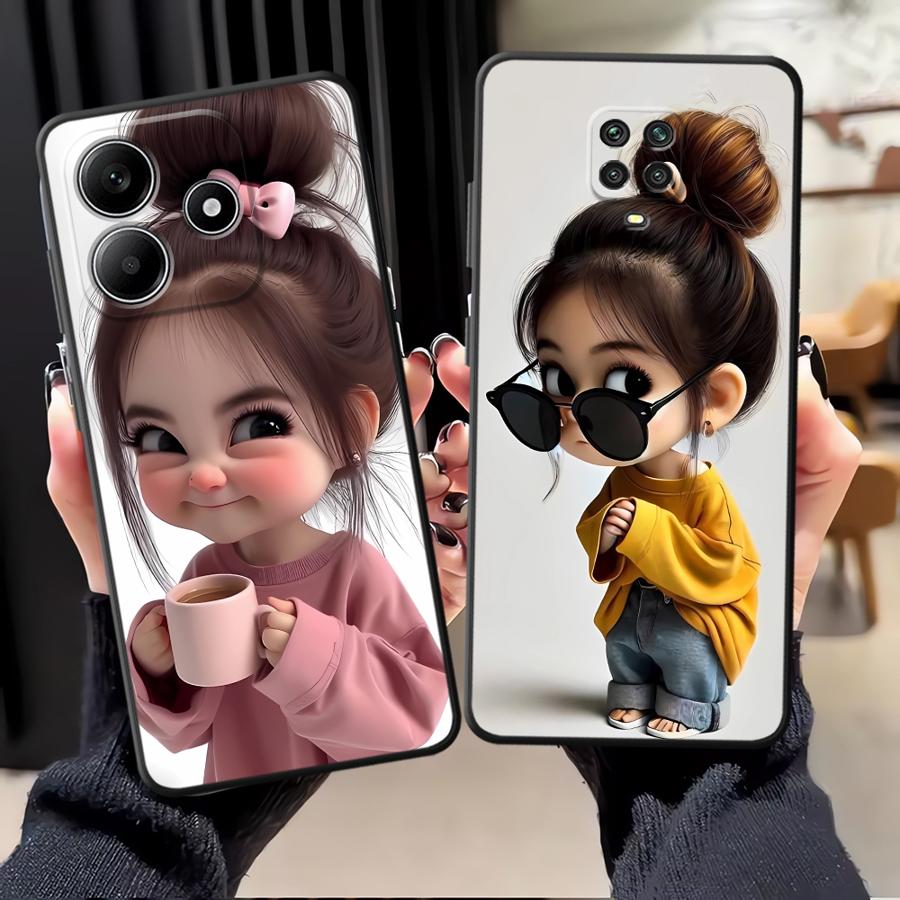 Tablet Accessories For Girls - Cartoon Girl Pattern Funda Phone Cover