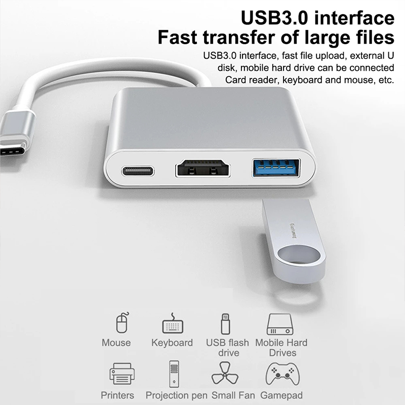 3 in 1 USB Type C Hub to 4K HD - đánh giá và giá Tablet Accessories Samsung
