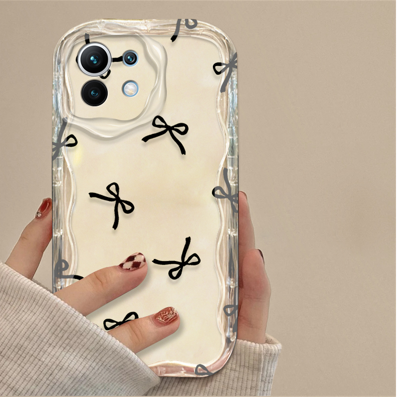 Black Bowknot love Heart Case  - đánh giá và giá Xiaomi Poco X6